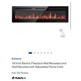 3 pcs  60 Inch Electric Fireplace Wall Recessed