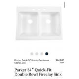 (1) Double Sink 34"