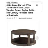 (1) 40 in. Large Curved 2 Tier Traditional Round