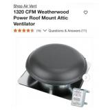 6 pcs Air Vent 1320 CFM Weatherwood Power Roof
