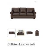 (1) Ashley Colleton Leather Sofa- Slight Damage