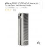 (1) Williams 50,000 BTU 70% AFUE Natural Gas