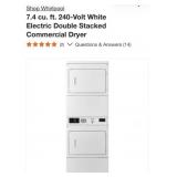 1) Whirlpool 7.4 cu. ft. 240-Volt White Electric