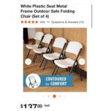4 sets of 4 chairs total 16 pcs  Lifetime White