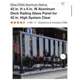 2 boxes PEAK Aluminum Railing 42 in. H x 6 in. W