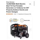 (1) Generac 12,500/9500-Watt Electric Start Tri