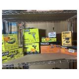 8 pcs Assorted Ryobi, Ridgid, and DeWalt Items