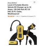 (1)  DEWALT Level-2 Portable Electric Vehicle EV