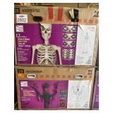 2 Halloween Animatronics: 12 ft. Skelly and 9 f