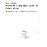 4 pcs KOHLER Wellworth Round Toilet Bowl Only in