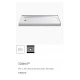 (1) Kohler Salient 60" x 30" alcove shower base,