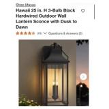 6 pcs Maxax Hawaii 25 in. H 3-Bulb Black