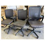 3 pcs Office Chairs- Visible Use Pictured