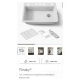 (1) Kohler Riverby 33" undermount single-bowl