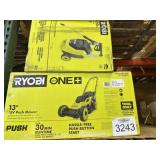 2 pcs Ryobi Items: Lawn Mower and Pressure Washer