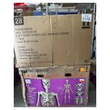2 Halloween Animatronics- 12 ft. Skelly and 8.5