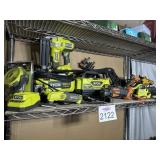 Assorted Ryobi and Ridgid Tools