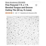 120 sq. ft. Armstrong CEILINGS Fine Fissured 1