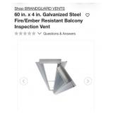 10 pcs BRANDGUARD VENTS 60 in. x 4 in.