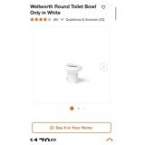 4 pcs  KOHLER Wellworth Round Toilet Bowl Only i