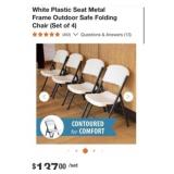 4 sets of 4 chairs total 16 pcs Lifetime White