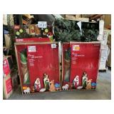 Assorted Christmas Decor: 2- Nativity Scenes 1- 4