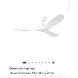1 pc New Maverick Coastal 52-in Matte White U