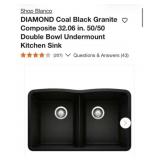 (1) Blanco DIAMOND Coal Black Granite Composite 3