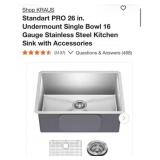 (1 set) KRAUS Standart PRO 26 in. Undermount