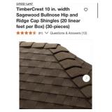 8 boxes GAF TimberCrest 10 in. width Sagewood