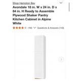 1- Hampton Bay Avondale 18 in. W x 24 in. D x 84 i