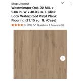 317 sq. ft. Lifeproof Westminster Oak 22 MIL x