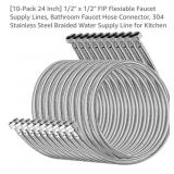 6 packs of [10-Pack 24 Inch] 1/2" x 1/2" FIP