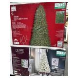 (2) Artificial Christmas Trees: 9 ft and 7.5 ft.