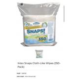 24 packs of 350 wipes Intex Snaps Cloth-Like Wipes