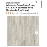 942 sq. ft.  TrafficMaster Lakeshore Pecan Stone