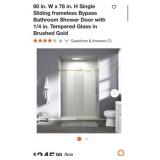 (2) Glass Shower Doors