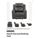 1- Homelegance Hearth Charcoal Recliner- in box