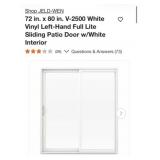 1- JELD-WEN 72 in. x 80 in. V-2500 White Vinyl