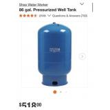 1- Water Worker 86 gal. Pressurized Well Tank
