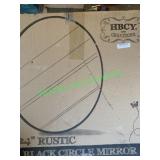 HBCY Creations 24" Rustic Black Circle Mirror