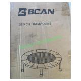 38" trampoline  black