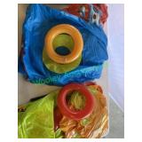 Kids blow up pool and floats