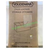 Youdenova faux leather storage ottoman