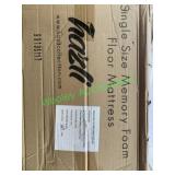 Hazlli single size memory foam floor mattress