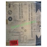 Health line shower chair with back and armrest