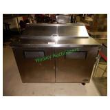 True stainless steel food prep station