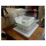 Assorted plastic inserts & lids in group