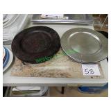 Marble top & plate holders - 8 in group
