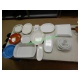 Assorted plates, dishes & bowls in group